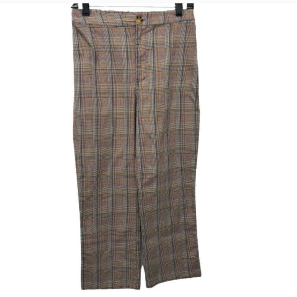 Wild Fable Checker Plaid Straight Leg Stretch Pants Size S